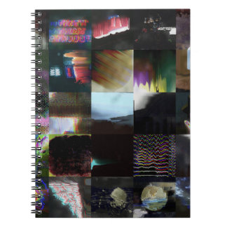 Caderno Espiral 1FB1F9F4 Arte Mosaico Abstrato Glitch Cyberpunk