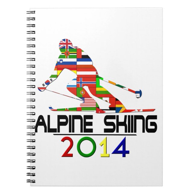 Caderno Espiral 2014: Esqui alpino (Frente)