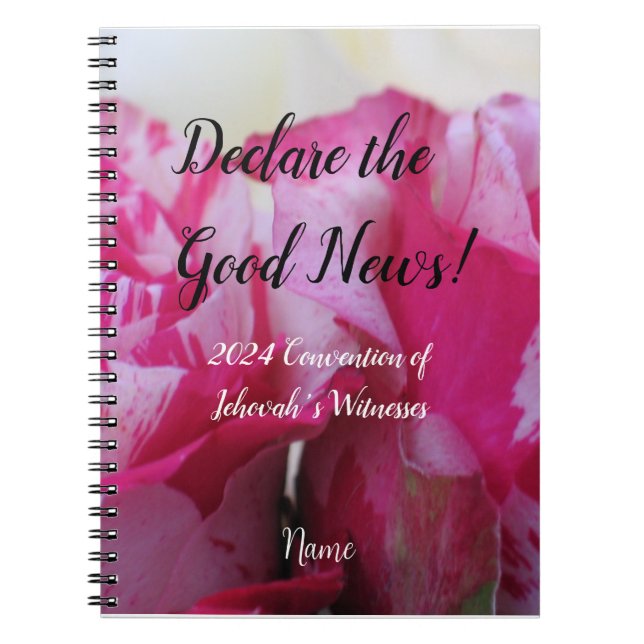 Caderno Espiral 2024 JW Declare the Good News customize (Frente)