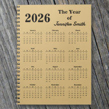 2026 The Year of [Your Name} Personalized Notebook