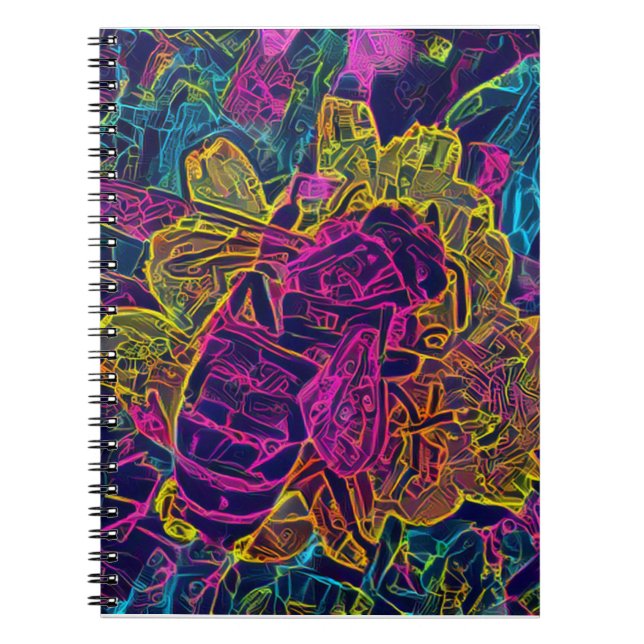 Caderno Espiral 20 de agosto de abelha dia (Frente)