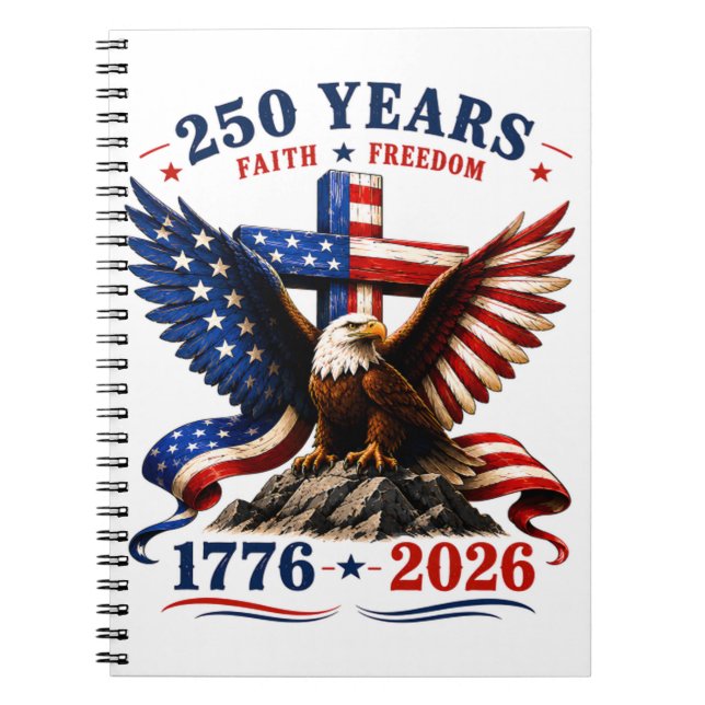 Caderno Espiral 250 Anos de Fé e Liberdade (Frente)