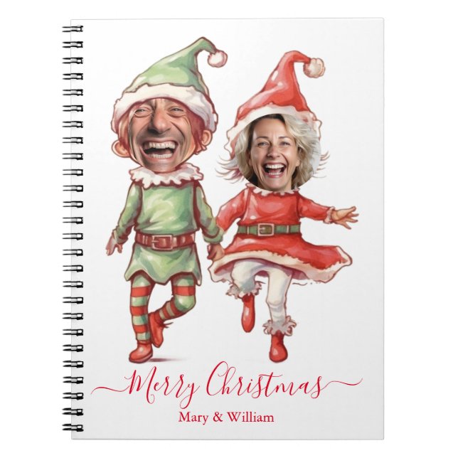 Caderno Espiral 2 Photos Christmas elves  (Frente)