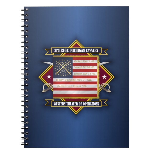 Caderno Espiral 3ª Cavalaria Michigan (Frente)