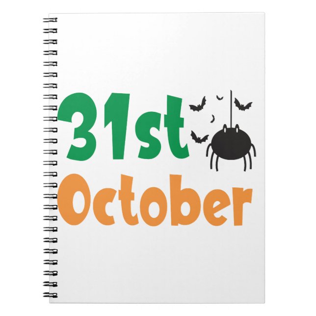 Caderno Espiral 31 de outubro - Halloween (Frente)