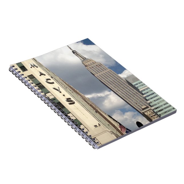 Caderno Espiral 34th Street Empire State Building Manhattan NYC (Lado Direito)