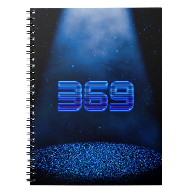 Caderno Espiral 369 anjo numérico do bloco de anjo numérico (Frente)