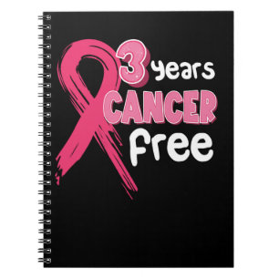 Caderno Espiral 3 anos de Cancer de mama rosa isento de Cancer mam