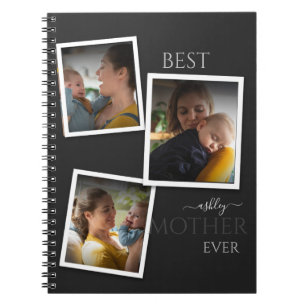 Caderno Espiral 3 Colagem de Fotografias Dia de as mães memorável