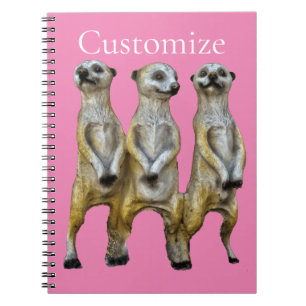 Caderno Espiral 3 Meerkats em pé Thunder_Cove