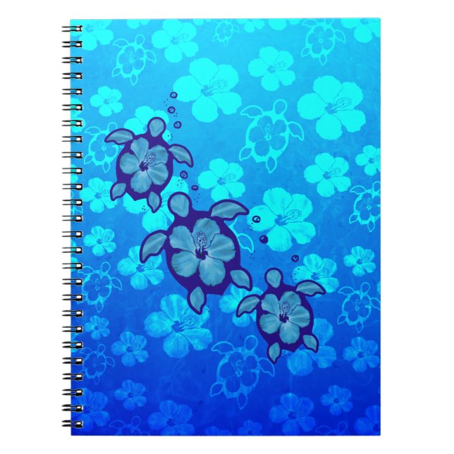 Caderno Espiral 3 tartarugas azuis de Honu (Frente)