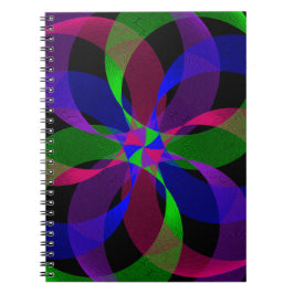 Caderno Espiral 3D 2D Geometric Hybrid Spiral Notebook