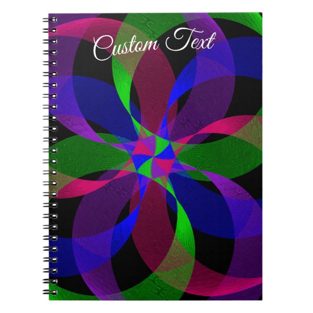 Caderno Espiral 3D 2D Geometric Hybrid Spiral Notebook (Frente)
