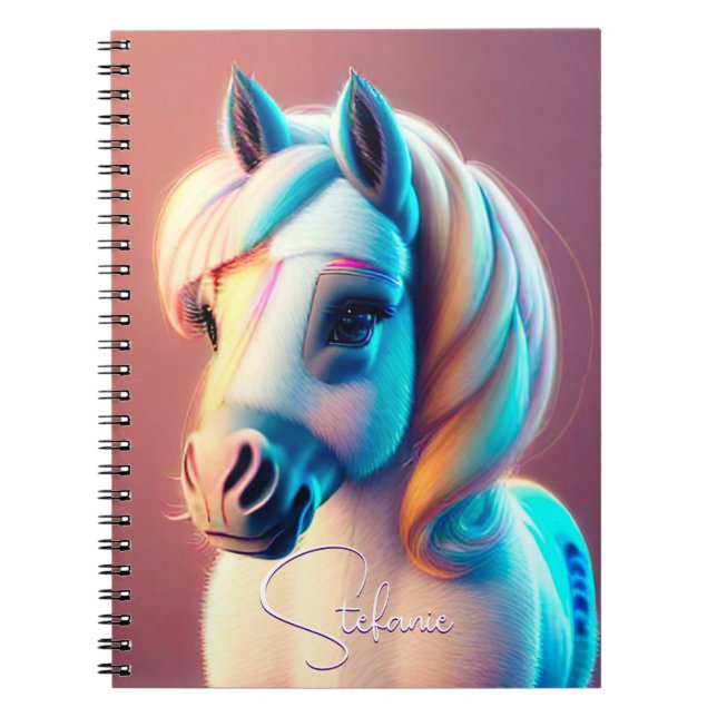 Caderno Espiral 3D Pôneo Espiritual 3 (Frente)