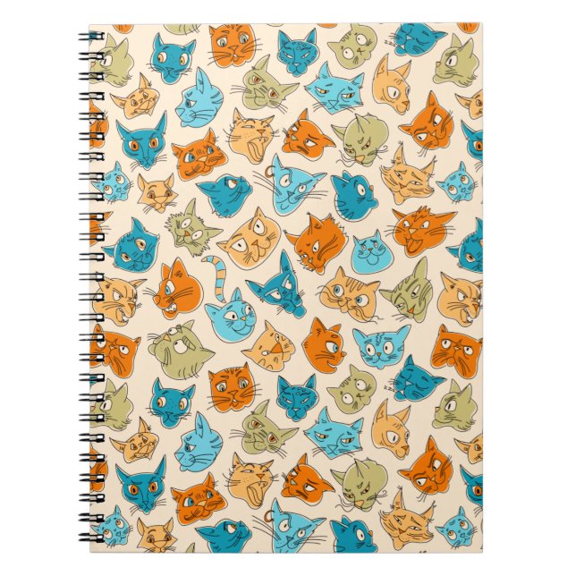 Caderno Espiral 40 rostos de gatos e uma cauda (Frente)