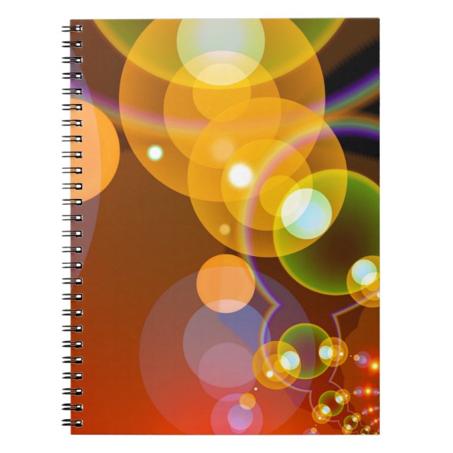 CADERNO ESPIRAL 451 FRACTAIS DIGITAIS FRASCOS PARA FUNDOS DE ARTE  (Frente)