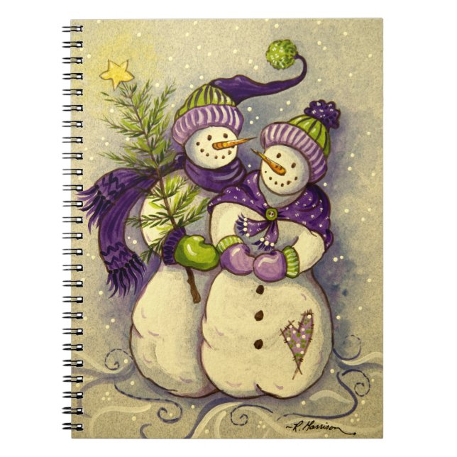 Caderno Espiral 4882 Snowmen Natal (Frente)