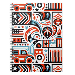 Caderno Espiral 4 de julho Padrão Genérico
