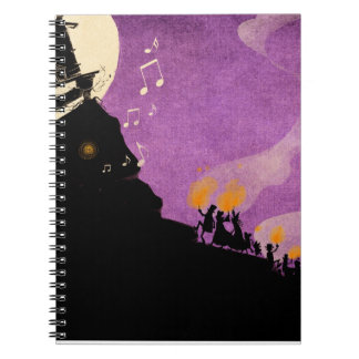 Caderno Espiral 4 monstro pequenos - noite do Dia das Bruxas