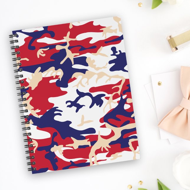 Caderno Espiral 4th of July, Independence day, Camouflage Beige (Criador carregado)