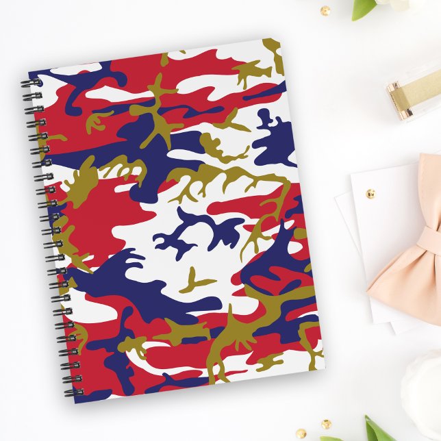 Caderno Espiral 4th of July, Independence day, Camouflage Gold (Criador carregado)