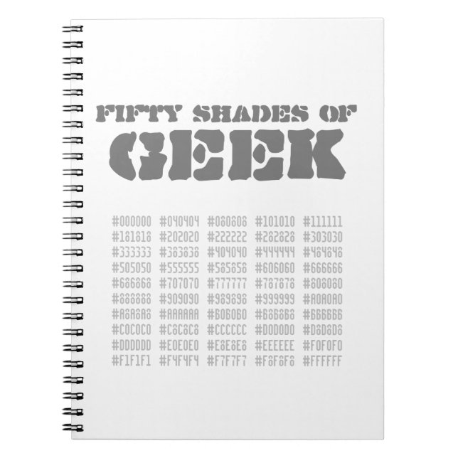 Caderno Espiral 50 tons de Geek (Frente)