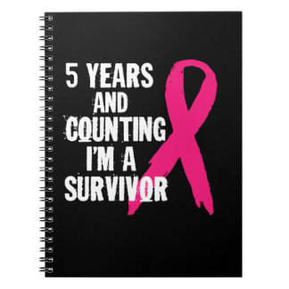 Caderno Espiral 5 anos e contando que sou um Cancer de Sobrevivênc