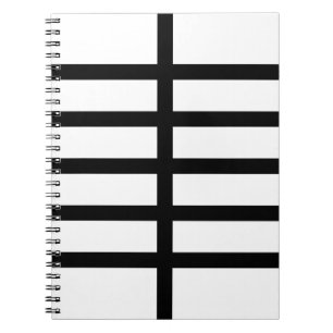 Caderno Espiral 5 Linhas Pretas Bisectadas