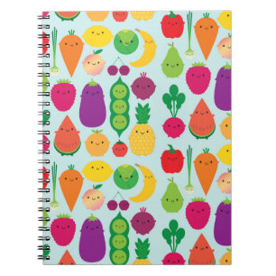 Caderno Espiral 5 uma fruta & vegetais do dia