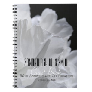 Caderno Espiral 60º Livro de Convidados da Festa de Aniversário