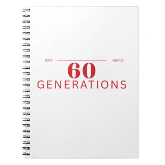 Caderno Espiral 60 Generations of Grit & Grace