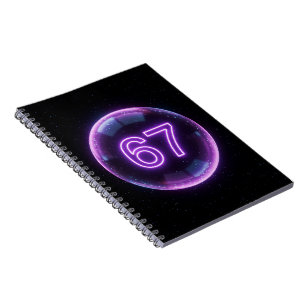 Caderno Espiral 67 Roxo com Faíscas Pretas no fundo