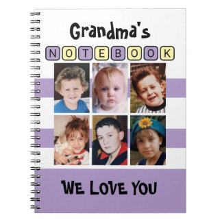 Caderno Espiral 6 photo love you purple grandma's
