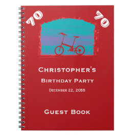 Caderno Espiral 70, 75º Livro de Convidados da Festa de aniversári