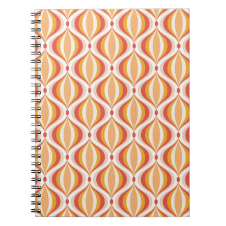 Caderno Espiral 70s nostalgia notebook groovy optical pattern