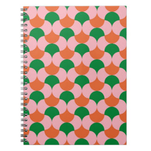 Caderno Espiral 70s retrô vintage padrão backterra dretro, 70s, ge