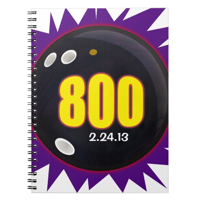 Caderno Espiral 800 Club, Boliche 800 Series, Tema de Bola de boli (Frente)