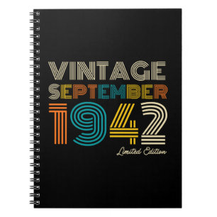 Caderno Espiral 80 Birthday Vintage Setembro De 1942 Limited Edtn.