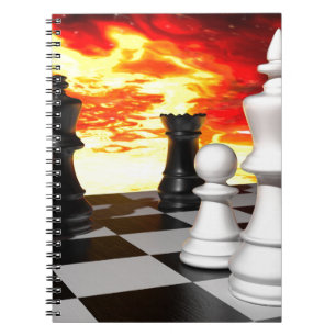 CADERNO ESPIRAL -851253 PAREDE DE SEGUNDO PLANO DO JOGO DE XADREZ 