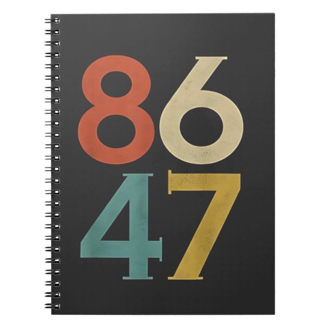 Caderno Espiral 86 47 Bomba de retro Legal Anti-Trump (Frente)