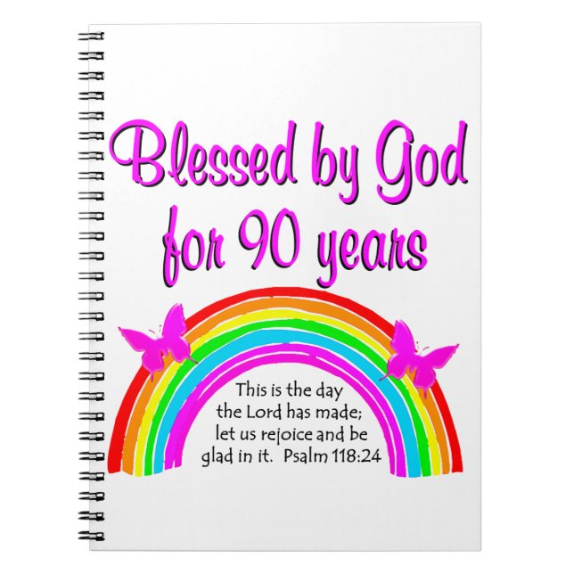 CADERNO ESPIRAL 90 BIRTHDAY BLESSING (Frente)
