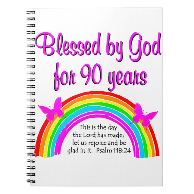 CADERNO ESPIRAL 90 BIRTHDAY BLESSING (Frente)