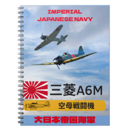 CADERNO ESPIRAL A6M MITSUBISHI "ZERO" FIGURA QUADRÃO