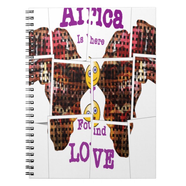 Caderno Espiral A África é onde encontrei o Amor (Frente)