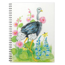 A aguarela da avestruz aumentou