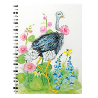 Caderno Espiral A aguarela da avestruz aumentou