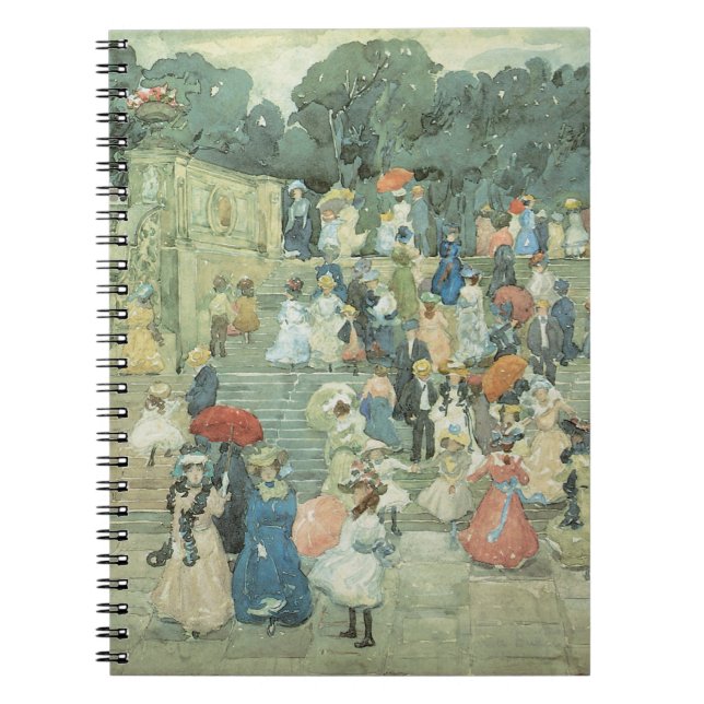 Caderno Espiral A Alameda, Central Park por Maurice Prendergast (Frente)
