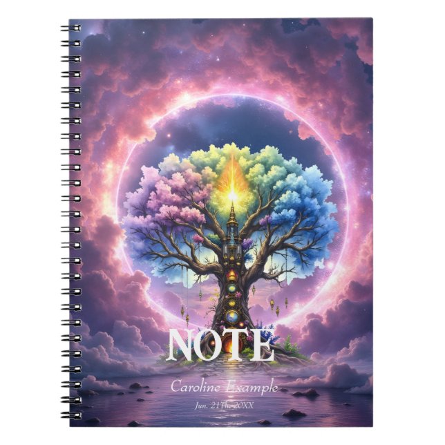 Caderno Espiral A Árvore Celestial dos Reinos Eternos (Frente)