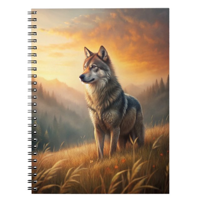 Caderno Espiral A Beautiful Forest Wolf (Frente)