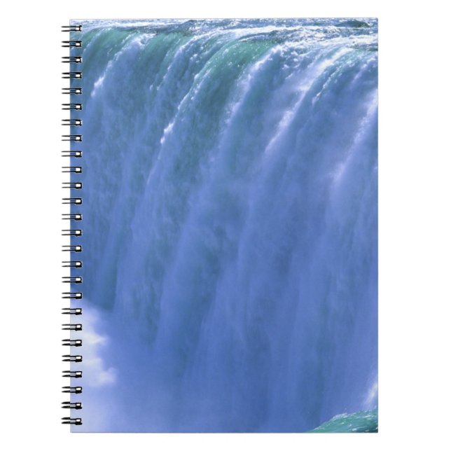 Caderno Espiral À Beira das Poderosas Cataratas do Niágara, Nova Y (Frente)